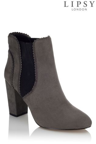 Lipsy Grey Elastic Ankle Boot